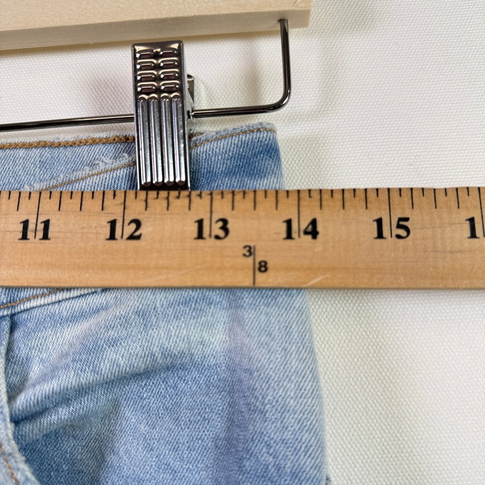 ABERCROMBIE & FITCH Light Blue High Rise‎ Mom Raw Hem Jeans 25 0XS - Picture 5 of 6